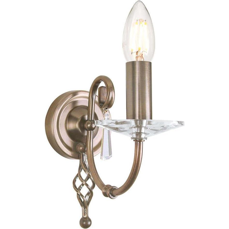 Elstead Lighting, Wandleuchte + Deckenleuchte, Aegean Wandleuchte E14 Gealtertes Messing (E14)