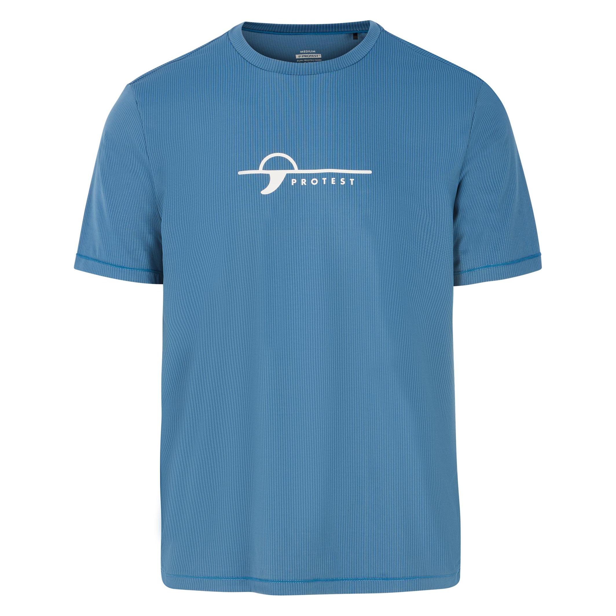 Protest, Herren, Shirts, Herren PRTCore Surfing T-Shirt Blau, Blau, (S)
