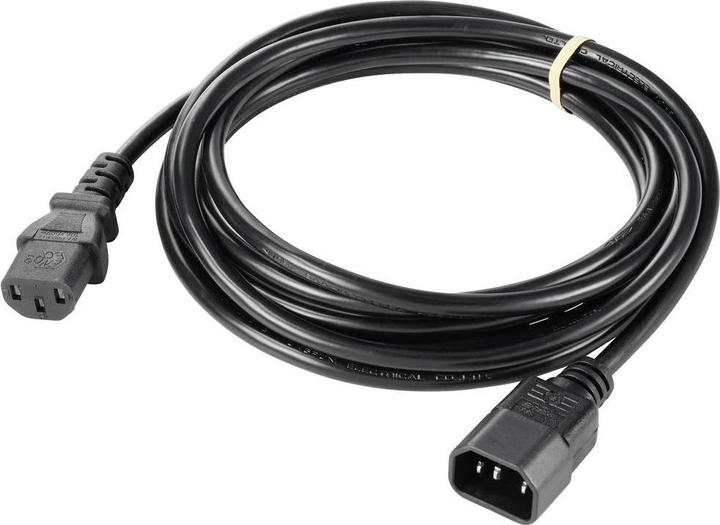 Produktbild Sygonix SY-5044234 Kaltgeräte Verlängerungskabel Schwarz 3.50 m (3.50 m, C14)
