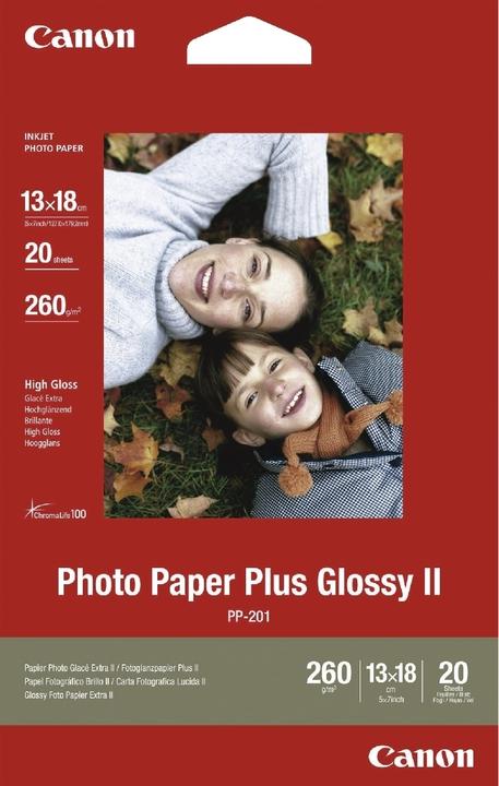Actual product image Canon PP-201 Plus Glossy II (260 g/m², 13 x 18 cm, 20 x)