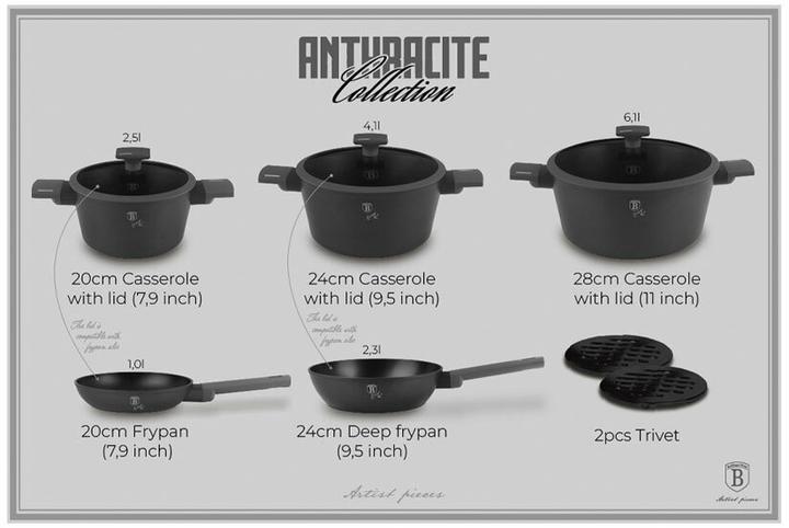 Image du produit BerlingerHaus 10-teiliges Kochgeschirr-Set (20 cm, Ensemble de casseroles et de poêles de cuisson, Aluminium)