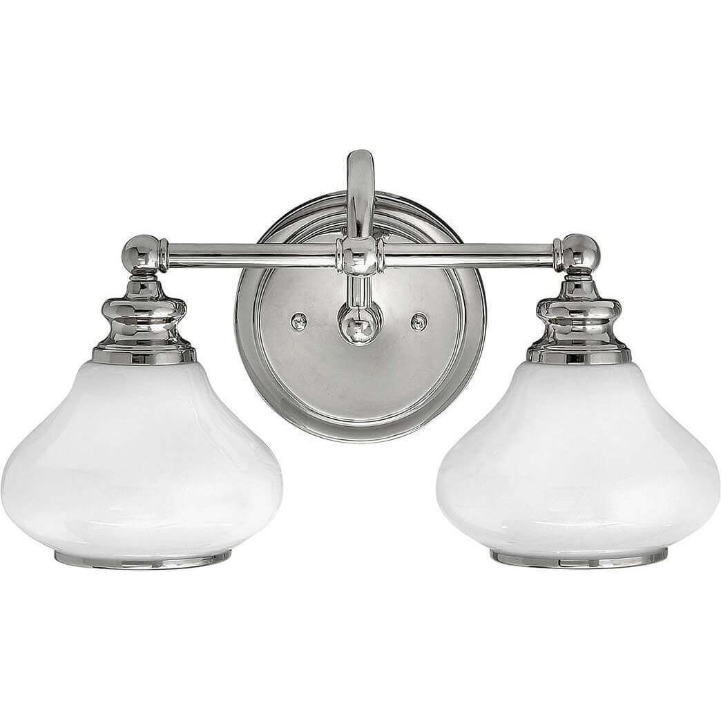 Elstead Lighting, Wandleuchte + Deckenleuchte, Ainsley LED Wandleuchte G9 2-fach Poliertes Chrom IP44 (640 lm, G9)