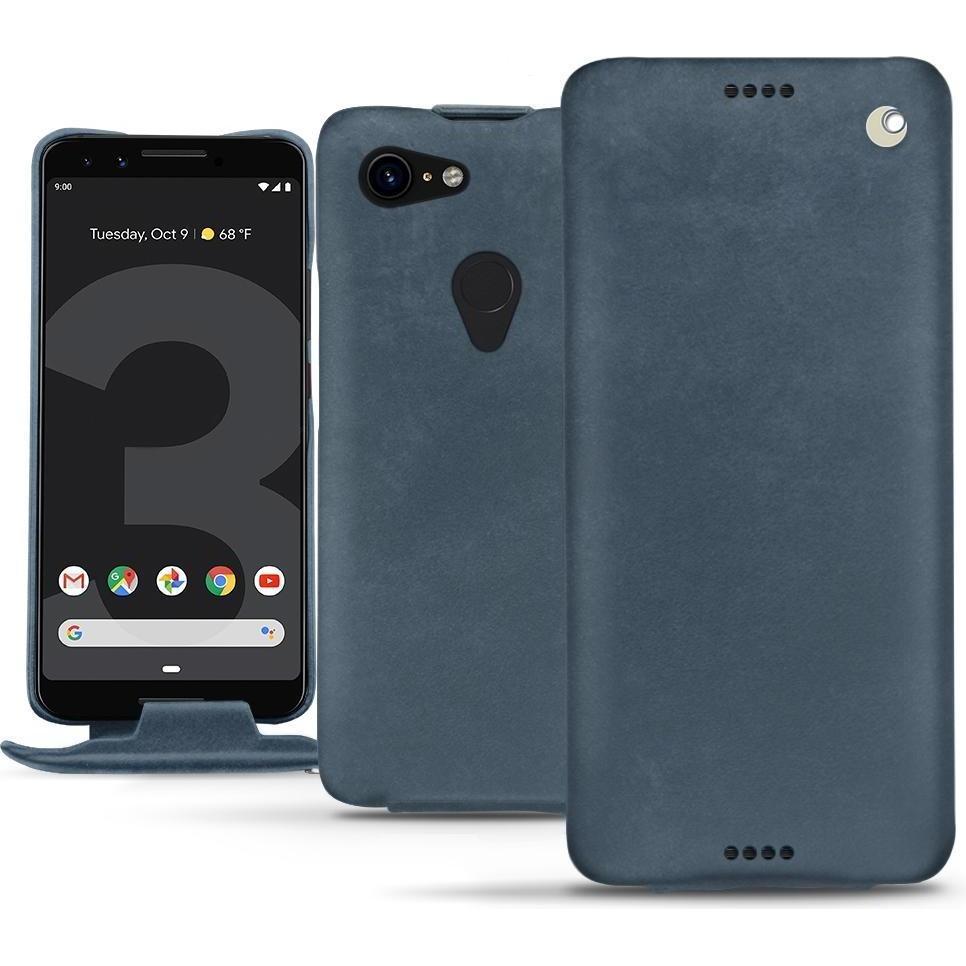 Noreve Lederschutzhülle vertikal (Google Pixel 3), Smartphone Hülle, Blau