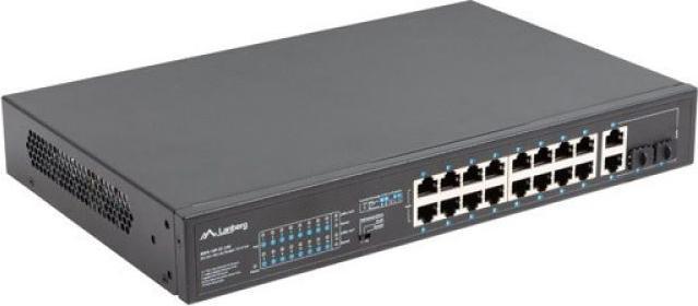 Actual product image Lanberg RSFE-16P-2C-250 Network Switch Unmanaged Gigabit Ethernet (10/100/1000) Power over Ethernet (PoE) (18 ports)