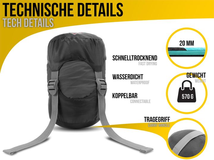 Produktbild Normani Ultralight-Schlafsack Touren-Sommerschlafsack - 8474 (210 cm)