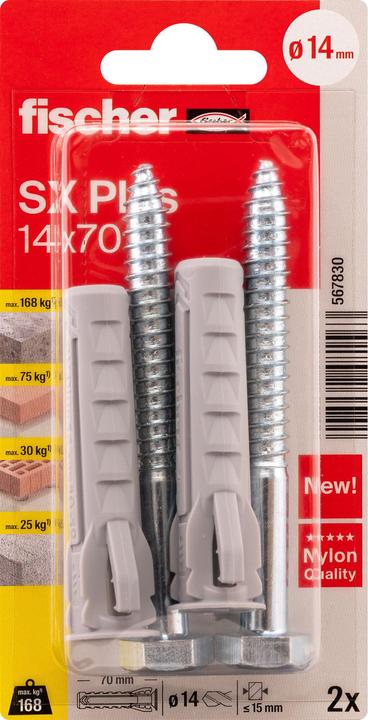 Actual product image Fischer Dowel SX Plus 14x70 S K (2 pcs.)