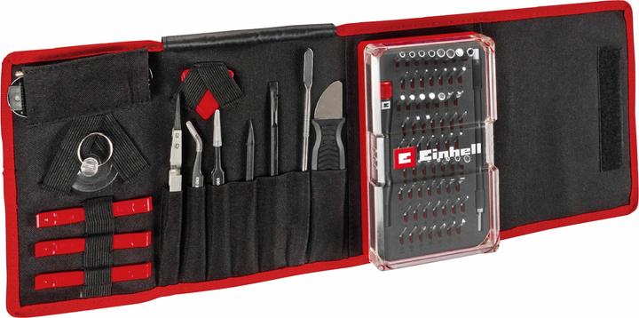 Actual product image Einhell Precision and electronics repair set 115050 Bit set 84-piece Phillips cross recess, screwdriver (Slot, Phillips screwdriver, T-profile, Internal hexagon BO)