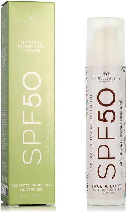 Image du produit Cocosolis Lotion solaire naturelle (Crème solaire, SPF 50, 100 ml, 100 g)