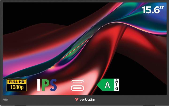 Actual product image Verbatim Portable 15.6 FHD Monitor LIGHT (1920 x 1080 pixels, 15.60")