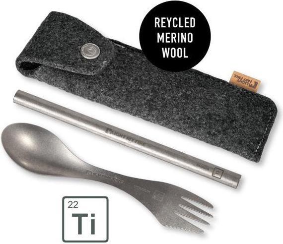 Light my Fire LMF Spork'n Straw Kit Titanium w. Woolcase