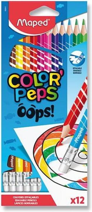 Actual product image Maped COLOR'PEPS triangular coloured pencil, erasable, case of 12 (12x)