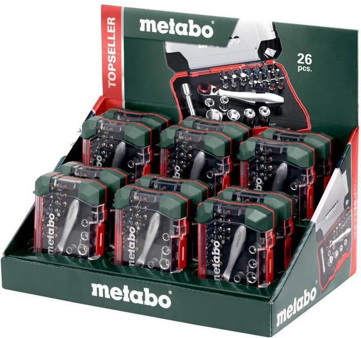 Produktbild Metabo BitBox und Ratschenset (Innensechsrund TX, Kreuz Phillips PH, Kreuz Pozidriv PZ, Schraubschlitz, Sechskant (hexagonal))