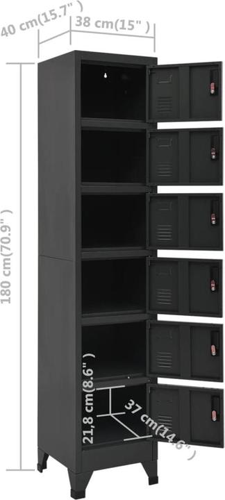 Actual product image vidaXL Archibaldo (38 x 40 x 180 cm)