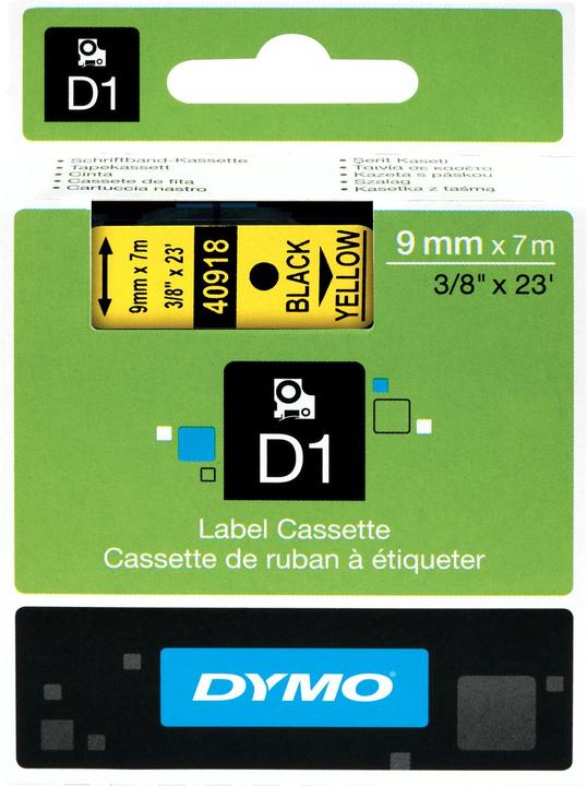 Actual product image Dymo S0720730 Standard tape (0.90 cm, Yellow, Black)