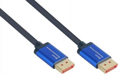 Immagine prodotto Good Connections Cavo DisplayPort 1.4 SmartFLEX, 8K UHD-2 / 4K UHD, custodia in alluminio, CU, blu scuro, 5m, Good (5 m)