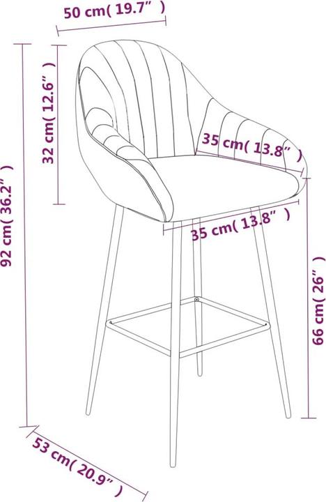 Produktbild vidaXL Barhocker