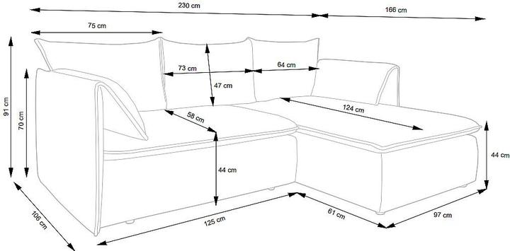 Actual product image Pascal Morabito Teodora (Corner sofa)