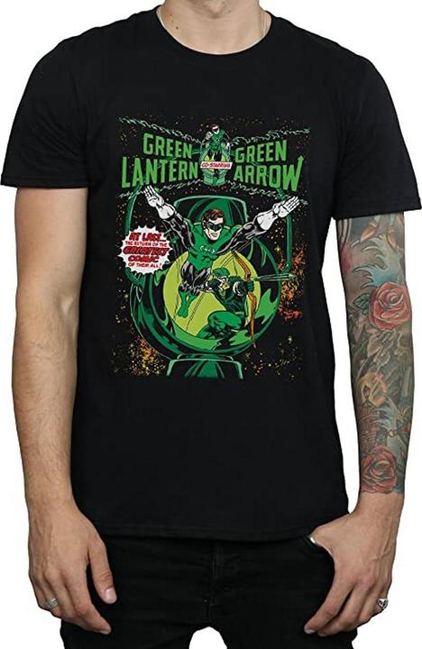Actual product image Mens Green Lantern & Green Arrow Comic Cover Cotton T-Shirt (L)