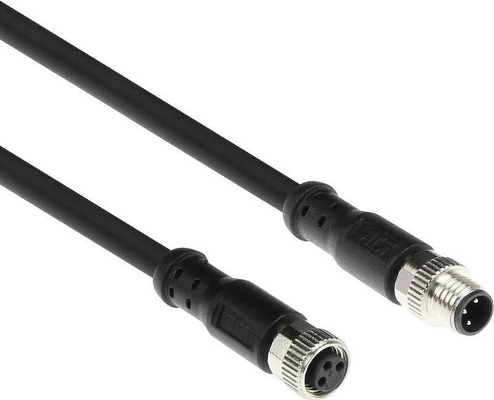 Actual product image ACT Industrial 1.50 metres Sensor cable M8A 3-pin male to M8A 3-pin female, Ultraflex Xtreme TPE cable