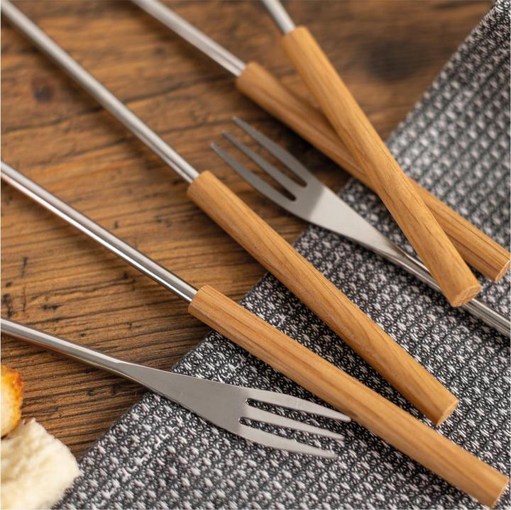 Image du produit Kuhn Rikon Fourchettes fondue au fromage en bois de chêne 6 pièces