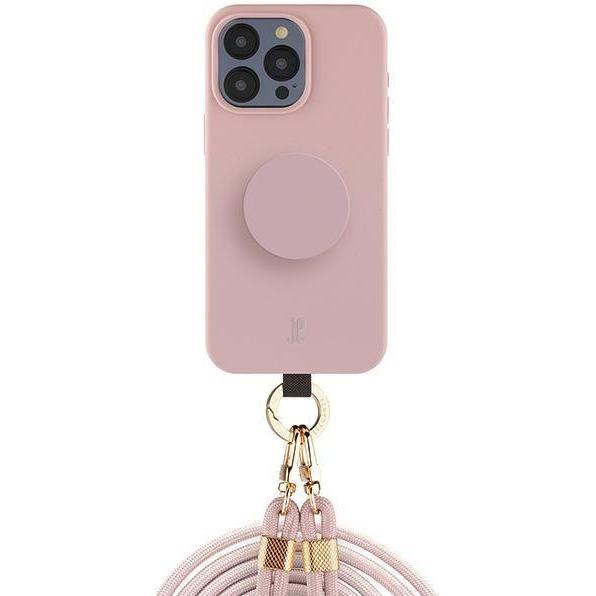 Just Elegance Copri collana con custodia PopSockets 3in1 Rose, Cordino per smartphone, Rosa