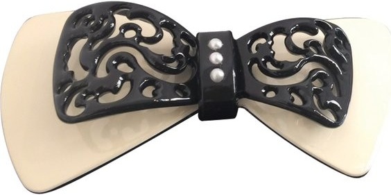 Actual product image Moliabal Ebony & Ivory hair clip no. 339