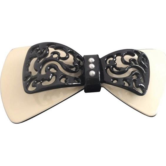 Moliabal, Haarklammer + Haarclips, Ebony & Ivory Haarspange Nr. 339