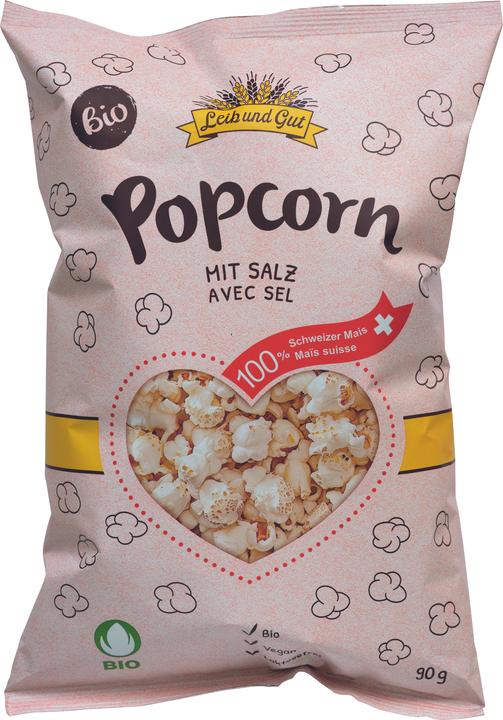 Produktbild Leib und Gut Popcorn mit Salz (90 g)