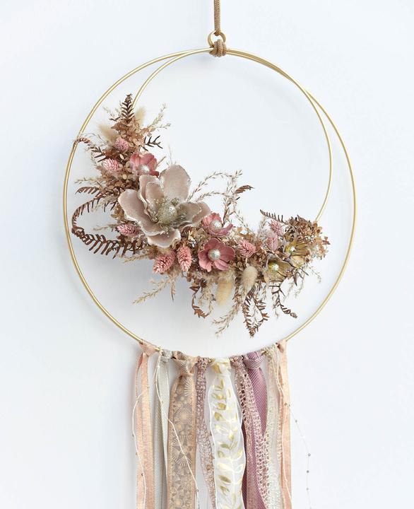 Image du produit Halbach Anneau métallique décoratif silver grey, anneau en fil métallique