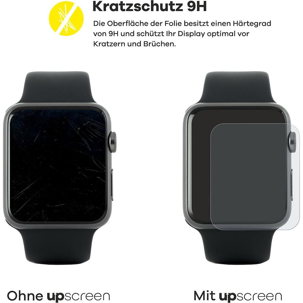 Thumbnail - upscreen Schutzglas Schutzfolie Displayschutz Display Schutz Glas Folie matt, Smartwatch Schutzfolie, Grau