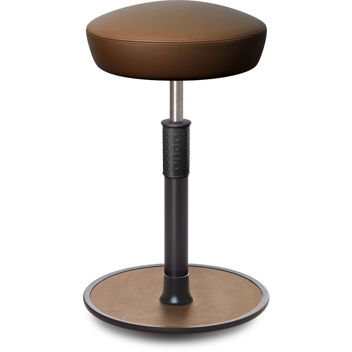 Ongo, Bürostuhl, Sitz- Stehhocker Free Tall Hutsitz Boxmark Leder Braun schwarz /Natur