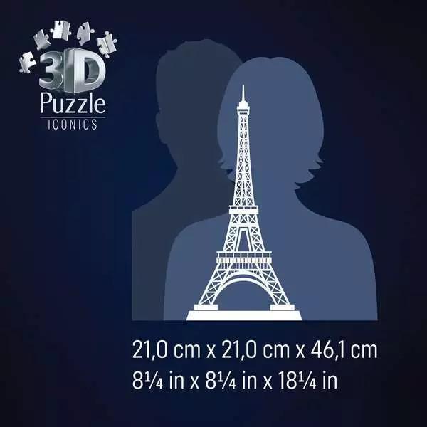 Actual product image Ravensburger 3D Iconics: Eiffel Tower - with light (216 pieces)