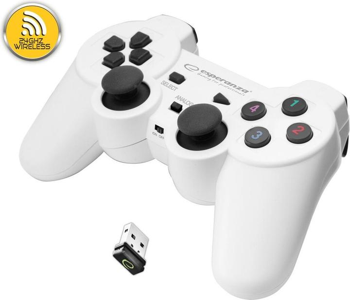 Actual product image Esperanza EGG108W Gaming Controller, RF Gamepad Analog / Digital PC, Playstation 3 (PS3, PC)