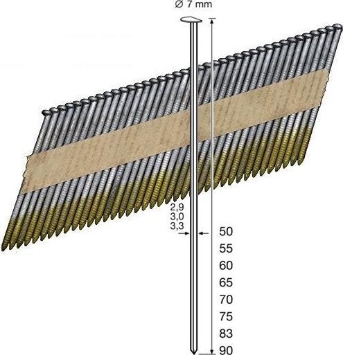 Immagine prodotto Dutack 5150038 Streifennagel 2.8x50mm 34º Ring Edelstahl 5000 Stück