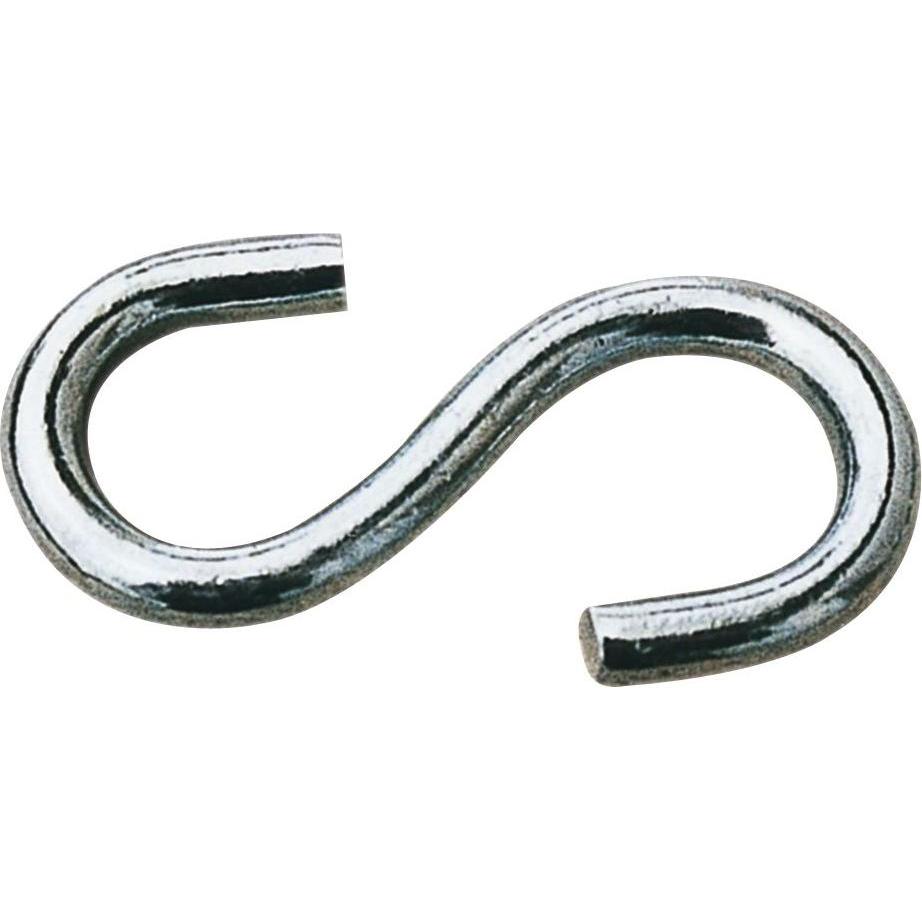 Lüsebrink, Seil + Kette Zubehör, S-Haken 4,4x40 mm Hängehaken / Kleiderhaken Belastbar bis 30kg Stahl verzinkt