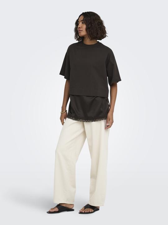 Actual product image Only Onlmexa S/S Tee Lace Top Wvn (S)