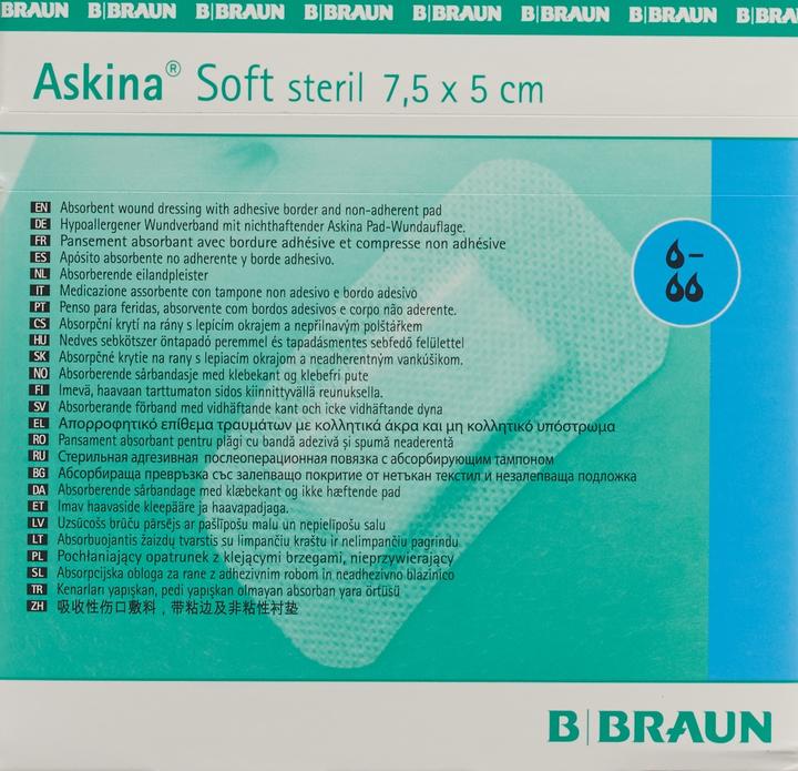 Actual product image DQB X ASKINA Soft wound dressing 5x7.5cm sterile, 50 pieces (50 x)