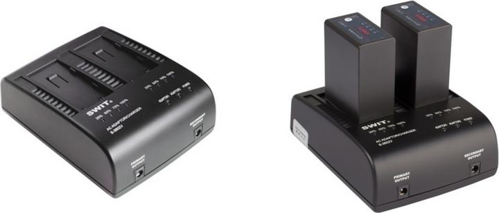 Image du produit Swit S-3602V | 2x2A DV charger compatible avec la série JVC BN-VF (Chargeur)