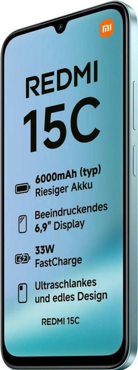 Actual product image Xiaomi Redmi 15C (256 GB, Mint green, 6.90", Dual SIM, 4G)