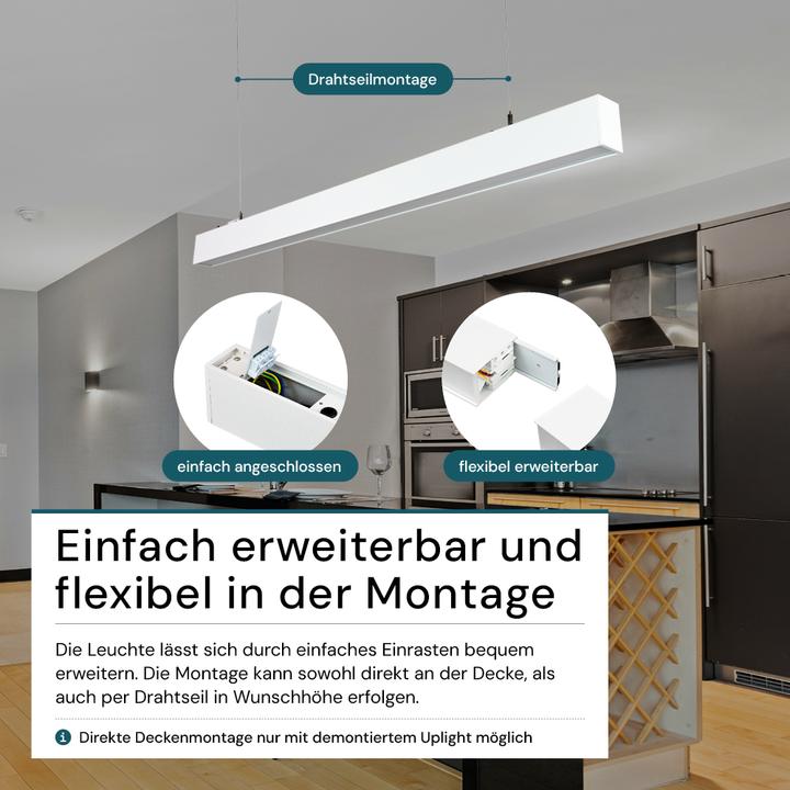 Immagine prodotto Luxula LED Büro-/Tresenleuchte Up&Down, weiss (3600 lm)