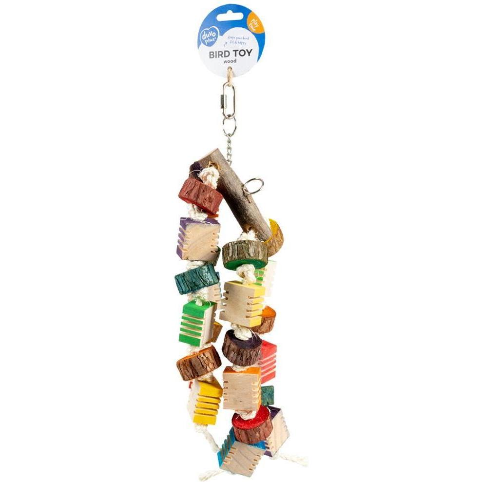 Jouet pour oiseaux duo pendentif en bois avec sisal Duvoplus Groovy