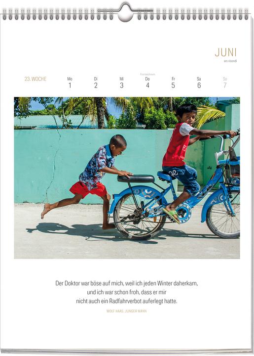 Actual product image Literarischer Fahrrad-Kalender 2026 (24 x 32 cm)