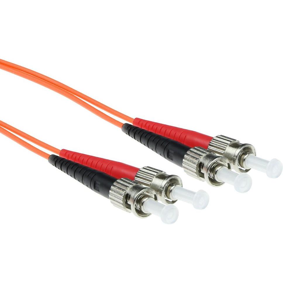 ACT 5 meter LSZH Multimode 50/125 OM2 fiber patch cable duplex with ST connectors (5 m), Netzwerkkabel