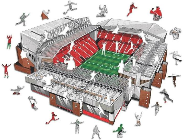 Actual product image Iconic Liverpool FC - Anfield Stadium - Wooden Puzzle Size M (270 pieces) (270 pieces)