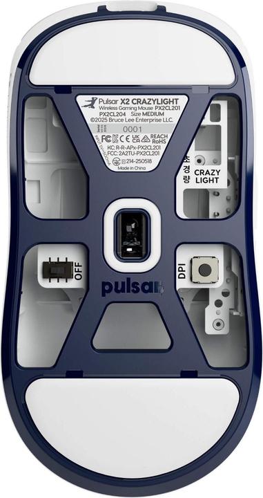 Produktbild Pulsar X2 CRAZYLIGHT Medium Wireless (Bruce Lee 85th Edition) - Gaming Mus - Optisk - 5 knapper - Bl (Kabelgebunden, Kabellos)