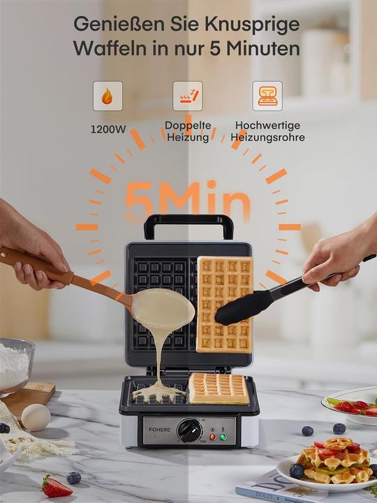 Image du produit Fohere Waffeleisen mit Antihaftbeschichtung