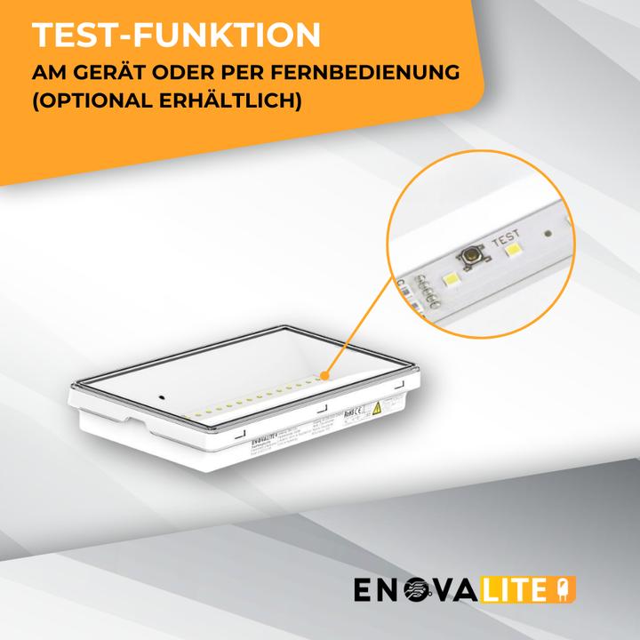 Produktbild Enova ELED 200104 - LED-Fluchtwegleuchte Notausgang TEST-Fkt.