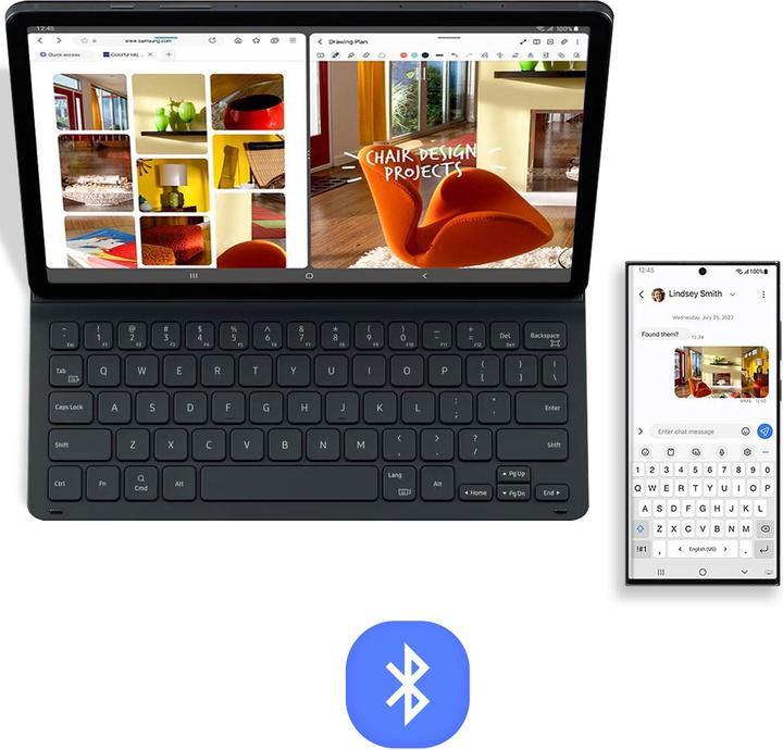 Produktbild Samsung Book Cover Keyboard Slim (Eng. Int., Galaxy Tab S9, Galaxy Tab S9 FE)