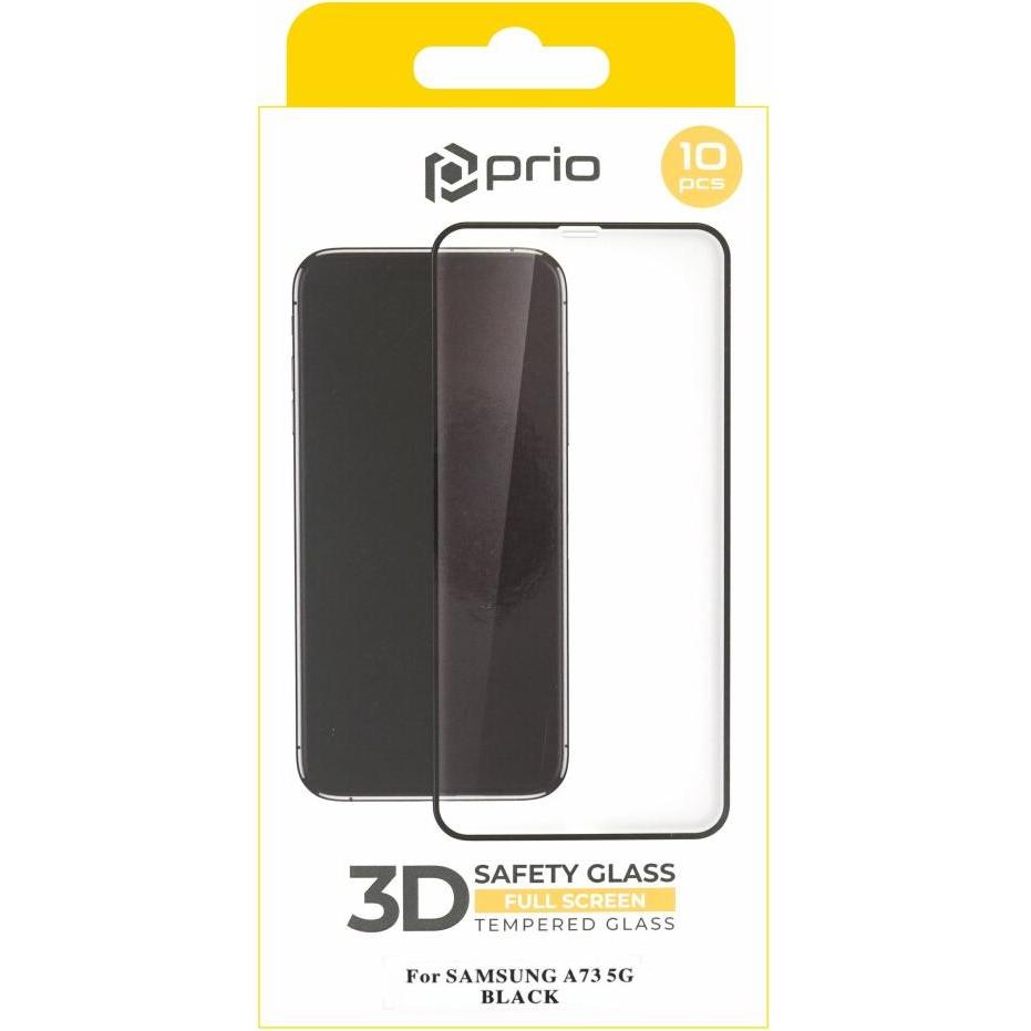 Thumbnail - prio 10x 3D Tempered Glass Displayschutzfolie für Samsung A73 5G schwarz (10 Stück, Samsung Galaxy A73 5G), Smartphone S...