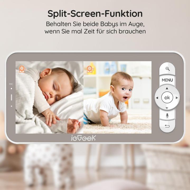 Produktbild IeGeek Babyphone mit 2 Kameras (Babyphone mit Kamera)